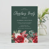 Elegant Corporate Christmas Soirée Green Kaart (Staand voorkant)