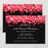 Elegant Corporate Fundraiser Red Lights Kaart (Voorkant / Achterkant)