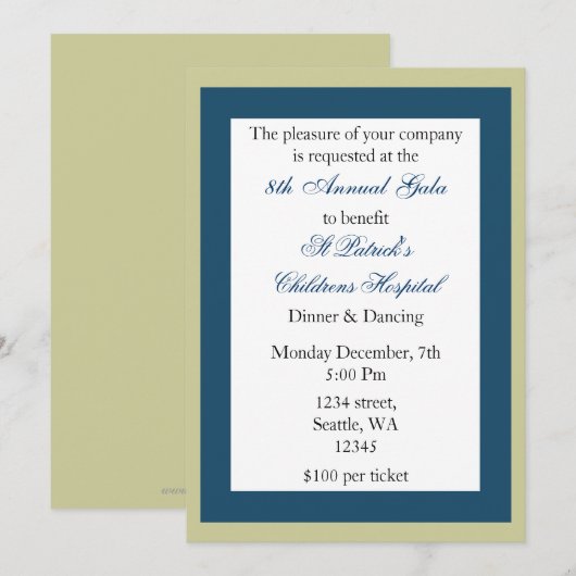 Elégant Corporate Party Invitation (Devant / Derrière)