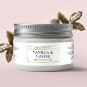 Elégant Corps Beurre Or Étiquette Ingrédients Jar