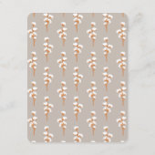 Elegant Cotton Floral Baby Shower Thank You Card Informatiekaartje (Achterkant)