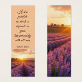 Élégant coucher de soleil Lavande paysage Bible Ve (Devant & derrière)