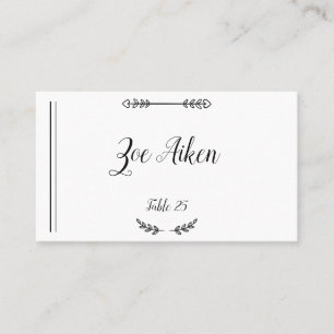 Elégant Country Chic Rustic Mariage Carte Place