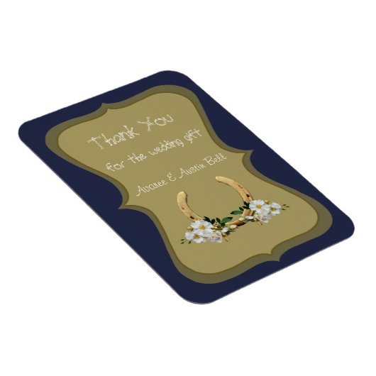 Elegant Country Style Navy en Gold Magneet (Rechterzijde)