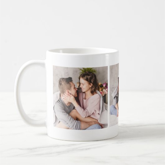 Élégant Couple amoureux Photo Collage Mug (Gauche)