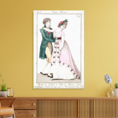 Elegant Couple Dansend the Waltz Canvas Afdruk (Insitu (Woonkamer))