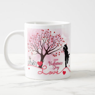 Elegant Couple Lover Valentijnsdag Extra Grote Beker