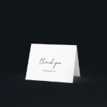 Élégant Couple noir blanc Carte de remerciements S<br><div class="desc">Des couples élégants pliaient des cartes de remerciements. Imprimé avec une belle police de script noir avec beaucoup de place à l'intérieur pour un message écrit ou imprimé. Cette carte fera que n'importe qui se sentira apprécié.</div>
