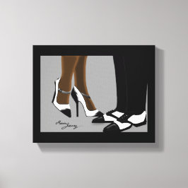 Elegant Couple-Stretched Canvas afdrukken