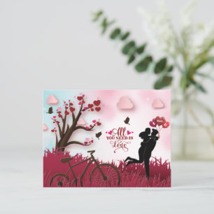 Elegant Couple Valentijnsdag Briefkaart