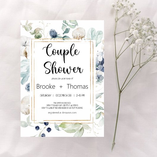 Elegant Couples invitation douche