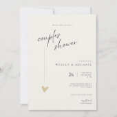 Elegant Couples Shower Calligraphy Typo Wedding  Kaart (Voorkant)