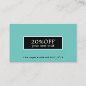 Élégant Coupon de beauté moderne bleu gris (Devant)