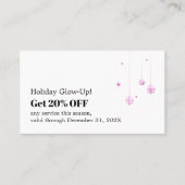 Élégant Coupon de salon de beauté de vacances (Devant)