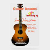 Élégant cours de guitare transparente Signal acryl (Recto)