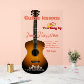 Élégant cours de guitare transparente Signal acryl (Mariage)