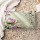 Élégant Coussin à effet de soie Floral - Pink Ma (Couverture)