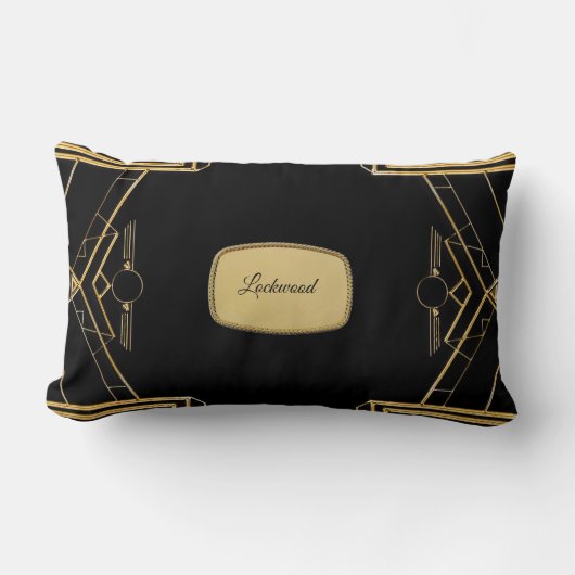 Élégant Coussin Art Déco Gatsby Throw Lumbar (Recto)