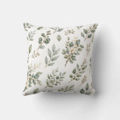 Élégant Coussin de Botanique d'Eucalyptus (Verso)