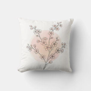 Élégant Coussin de Fleur de Cosmos Poussiéreux Ver