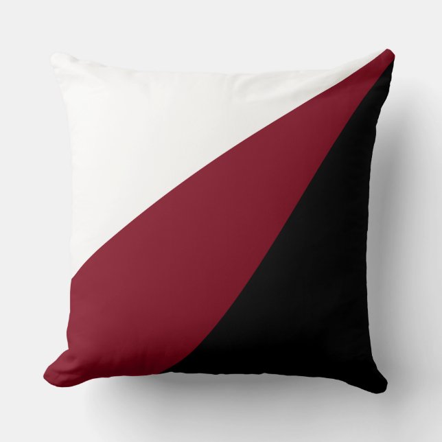 Élégant Coussin de Jet Élégant Noir Bourgogne et B (Recto)