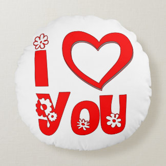 Élégant Coussin de Jeté I Love You | Rouge Minimal
