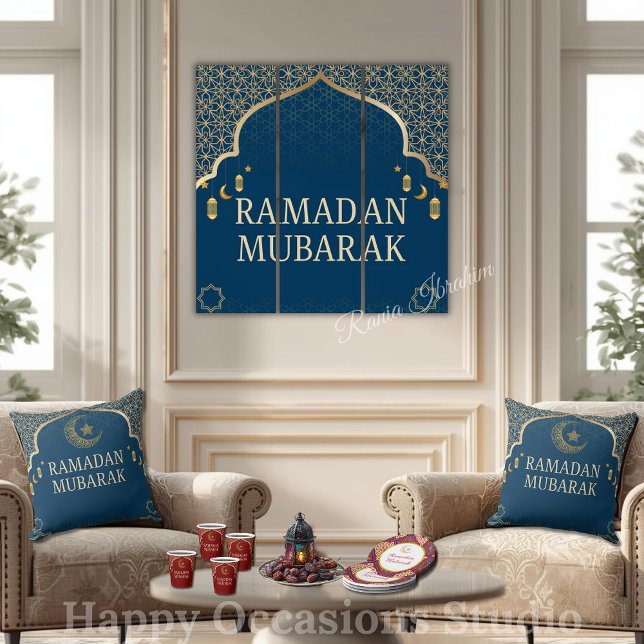 Élégant Coussin de Lancer Ramadan Mubarak (Créateur téléchargé)