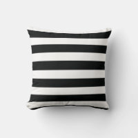 Elégant Coussin de revêtement noir et blanc