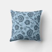 Élégant Coussin Décoratif Fleurs Bleues (Verso)