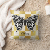 Élégant Coussin Papillon Noir (Couverture)