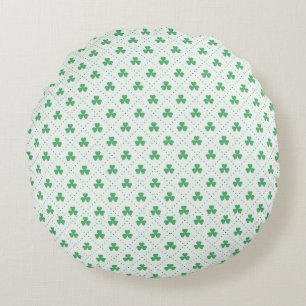 Élégant Coussin rond d'accentuation de trèfle pour