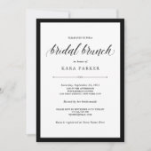 Elegant Couture | Bridal-zwart-wit Brunch Kaart (Voorkant)