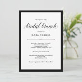 Elegant Couture | Bridal-zwart-wit Brunch Kaart (Staand voorkant)