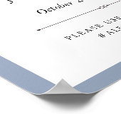 Elegant Couture | Welkom Dusty Blue Wedding Poster (Hoek)