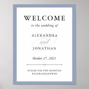 Elegant Couture   Welkom Dusty Blue Wedding Poster