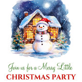 Elegant Cozy Christmas Scene Digital Invitation