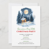 Elegant Cozy Christmas Scene Digital Invitation (Devant)