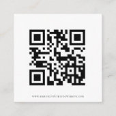 Elegant Crane Bird Script QR Code Weddenschap RSVP Informatiekaartje (Achterkant)