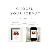 Elégant crâne gothique floral Halloween Invitation