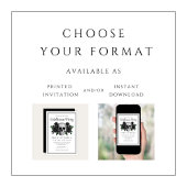 Elégant crâne gothique floral Halloween Invitation