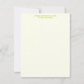 Elégant crâne Halloween carte mariage verte (Dos)