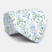 Élégant cravate bleu vert blanc (Roulé)