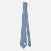 Élégant Cravate de Mariage Monogramme + Nom (Devant)