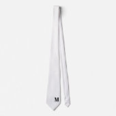 Élégant Cravate de Mariage Monogramme + Nom (Devant)