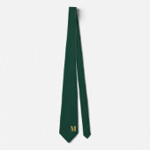 Élégant Cravate de Mariage Monogramme + Nom (Devant)