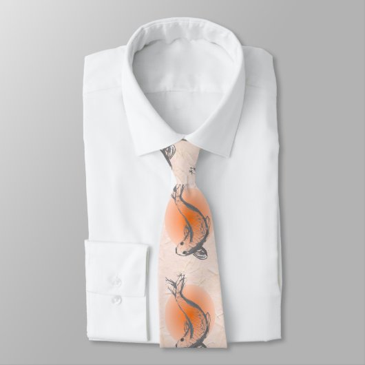 Elégant Cravate de poisson Koi (Attaché)