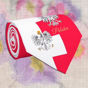 Elégant Cravate du drapeau polonais, Aigle / Polog