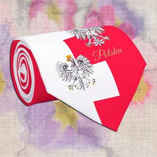 Elégant Cravate du drapeau polonais, Aigle / Polog