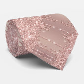 Elégant Cravate - Rose Gold Blush Parties scintill (Roulé)