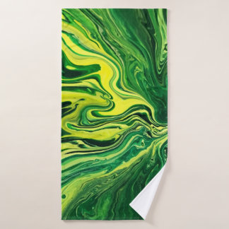 Elegant Crazy Agate 5 - Green Yellow Badhanddoek